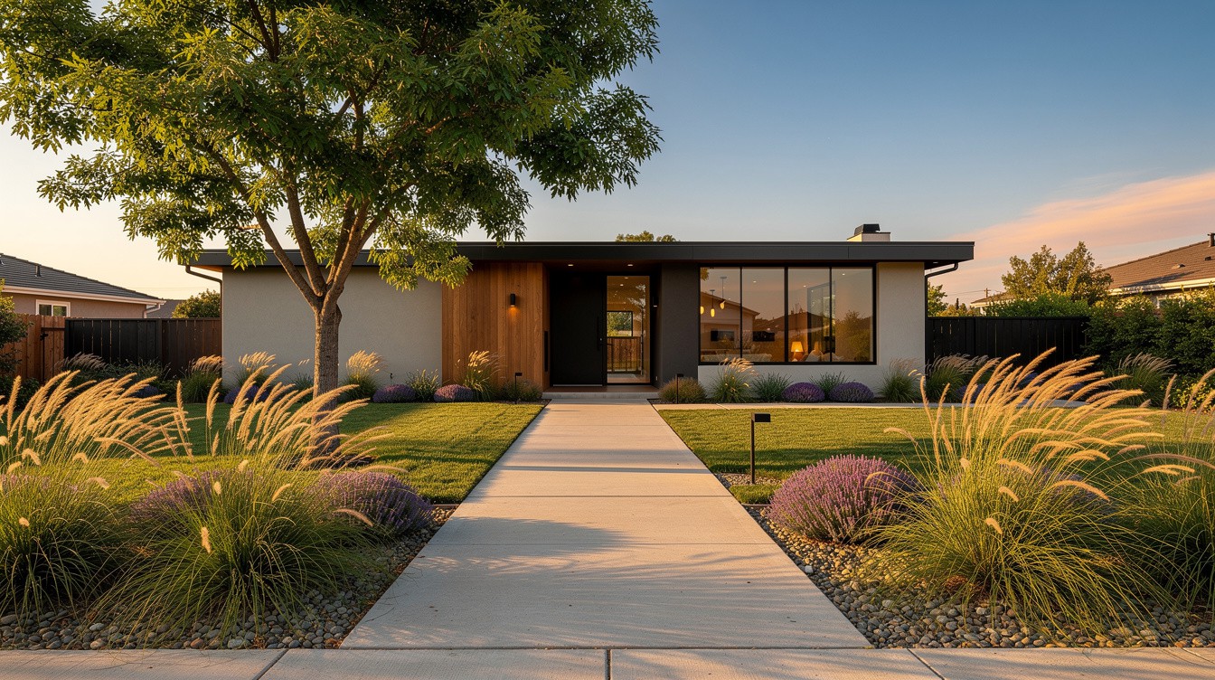 The Ash-Shaded Flat-Roof Ranch — Modern/Minimalist garden in Modesto