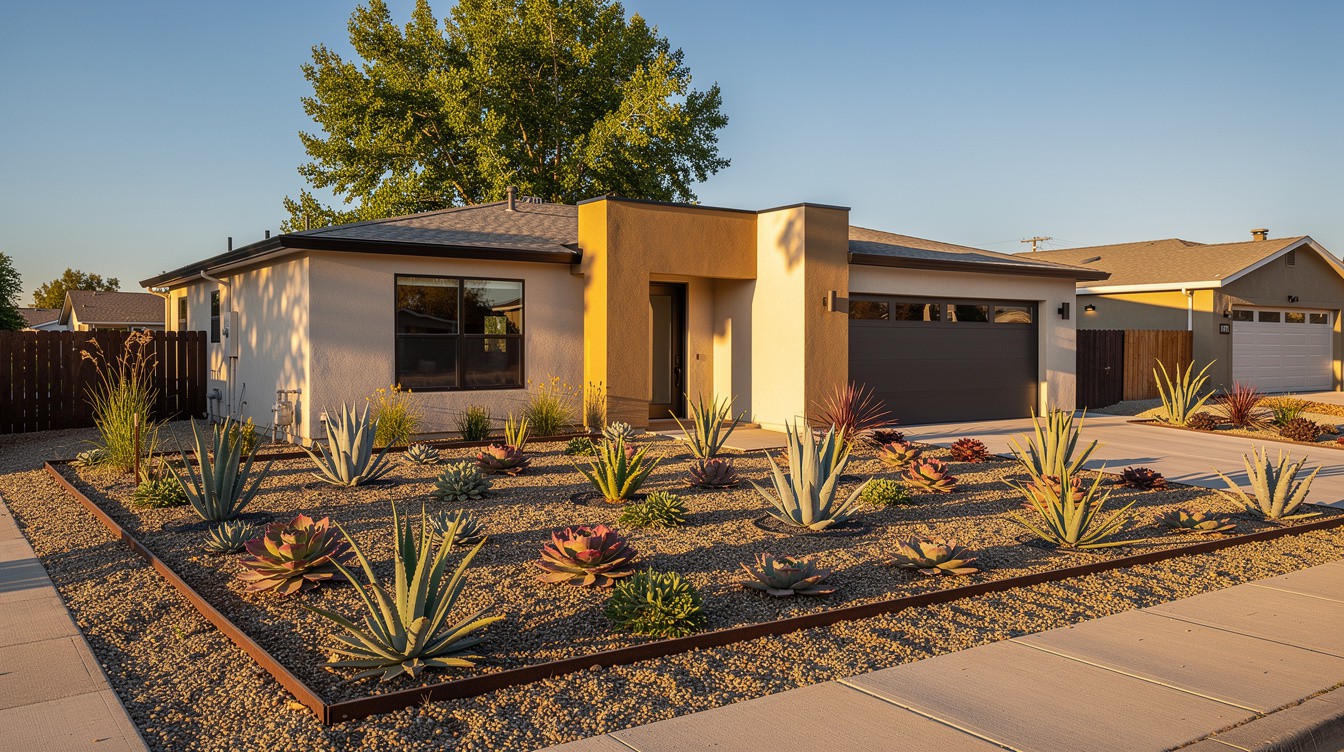 The Corten Grid Courtyard — Modern/Minimalist garden in Modesto