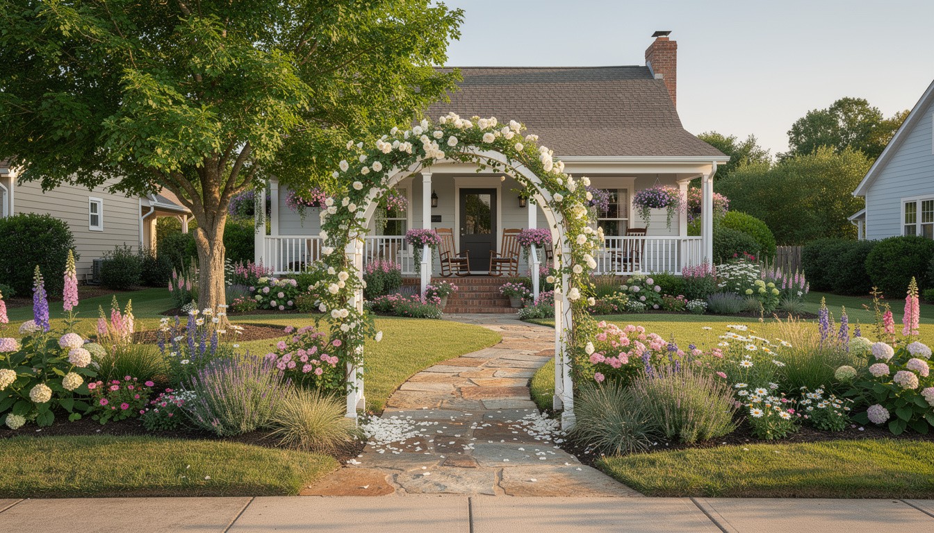 Cottage/English front yard design in Nashville, TN