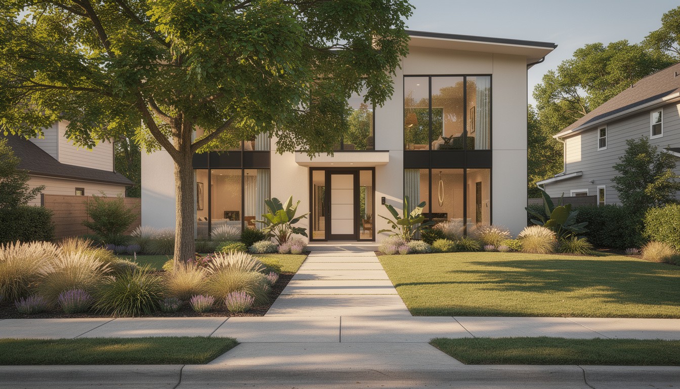 Modern/Minimalist front yard in Nashville, TN