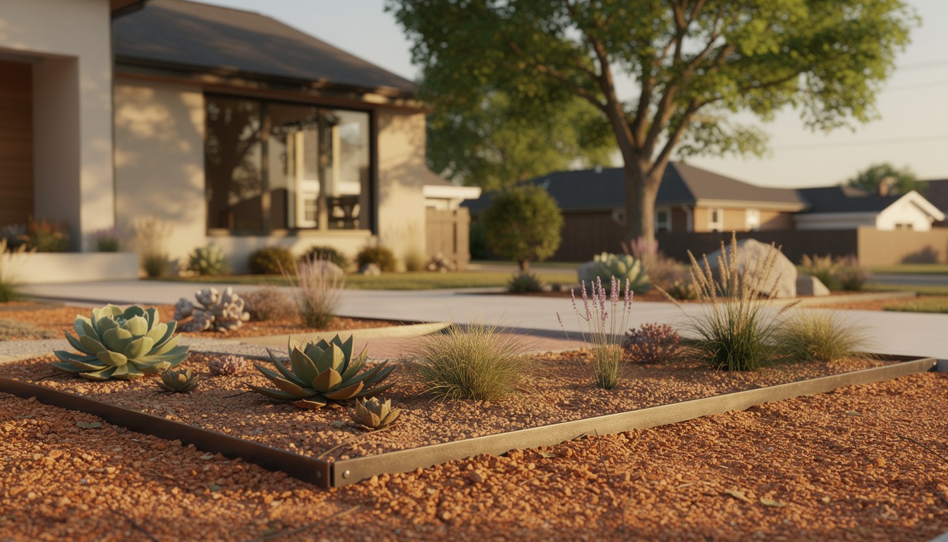 Modern/Minimalist front yard design in Nashville, TN