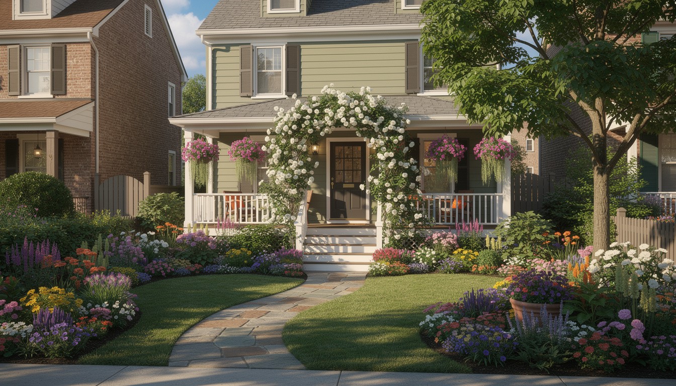 Cottage/English front yard design in New York, NY