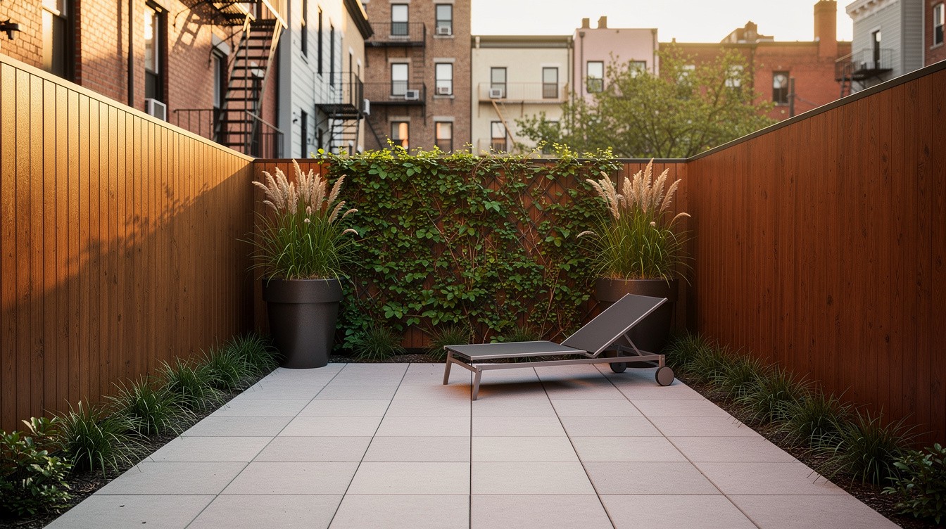 Urban Courtyard Garden with Privacy Screen — Modern/Minimalist garden in Newark