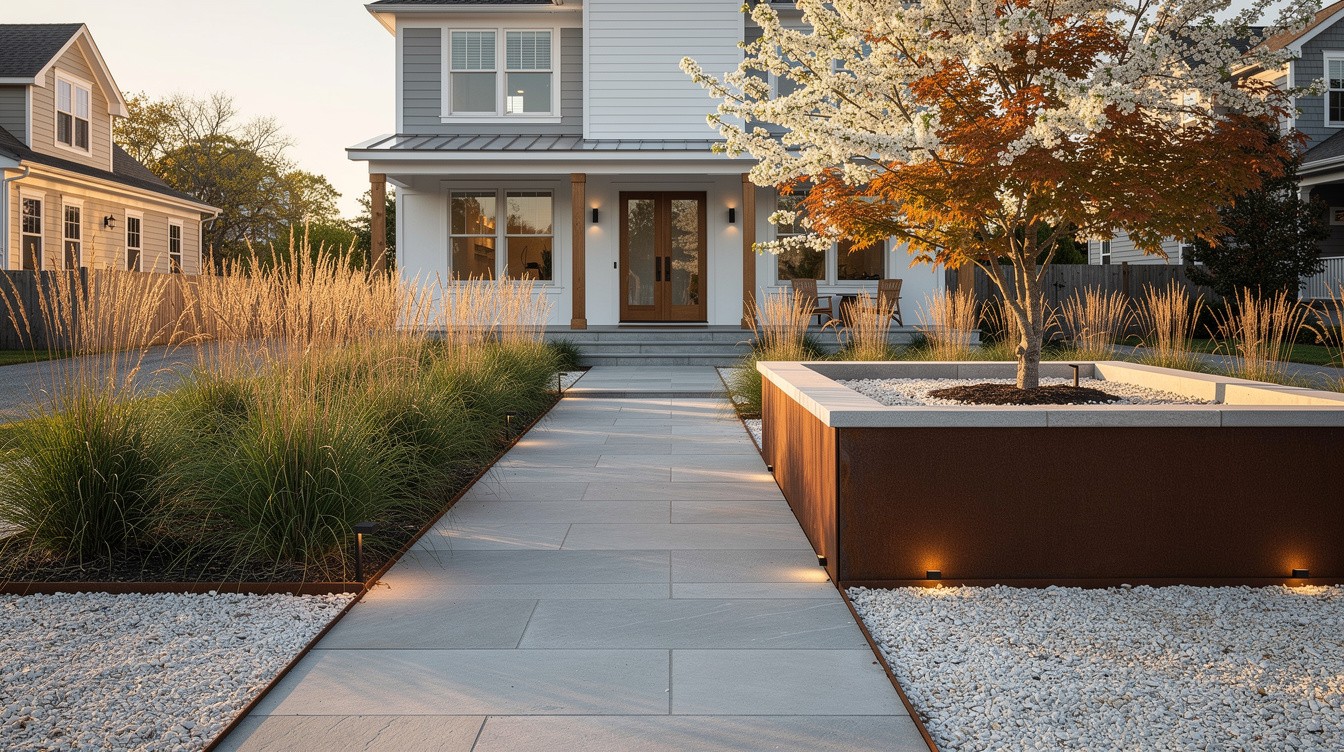 The Coastal Modern Entry — Modern/Minimalist garden in Norfolk