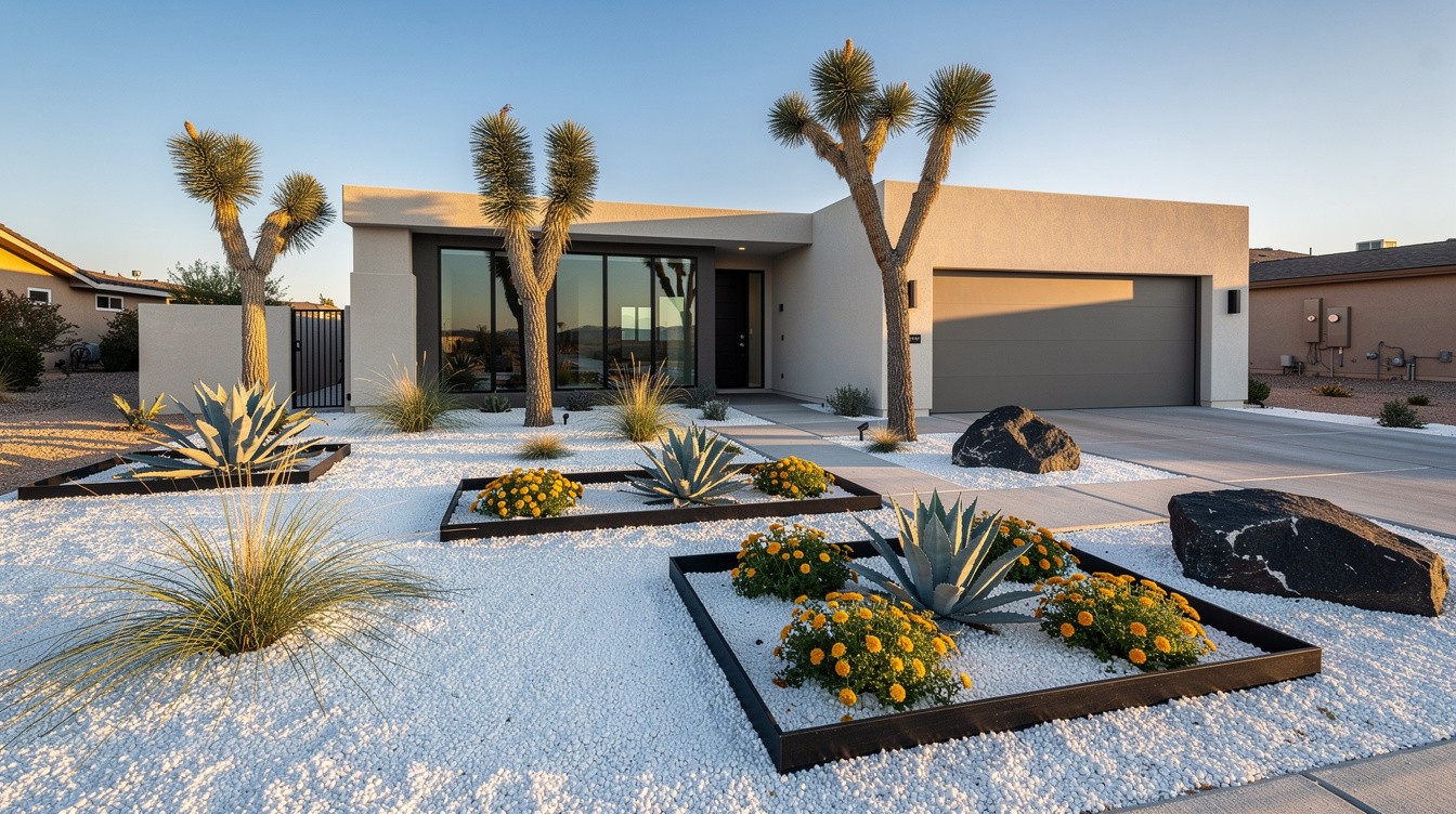 The Desert Modernist Front Yard — Modern/Minimalist garden in North Las Vegas