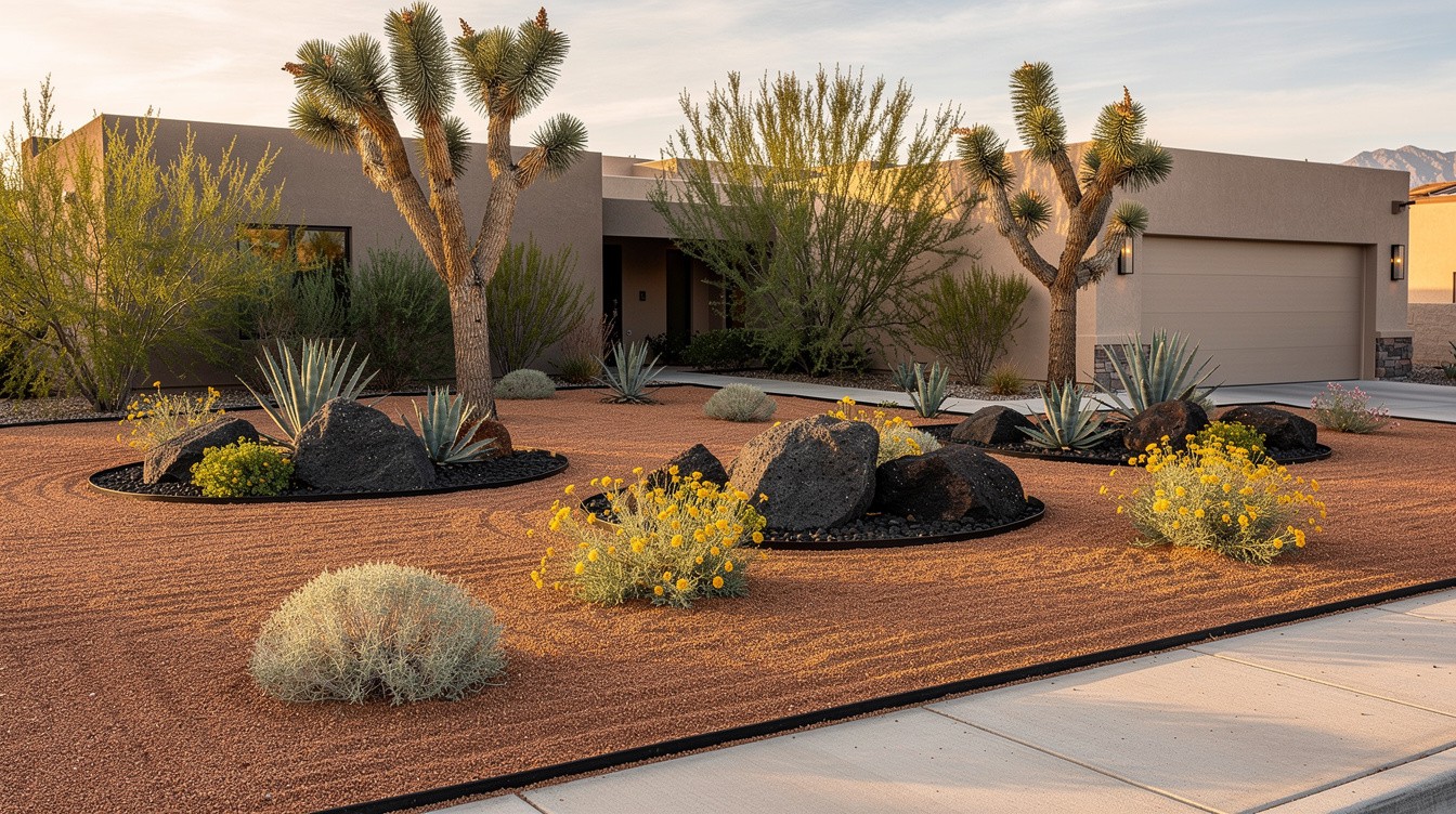 The Mojave Modern Desert Front Yard — Desert/Xeriscape garden in North Las Vegas