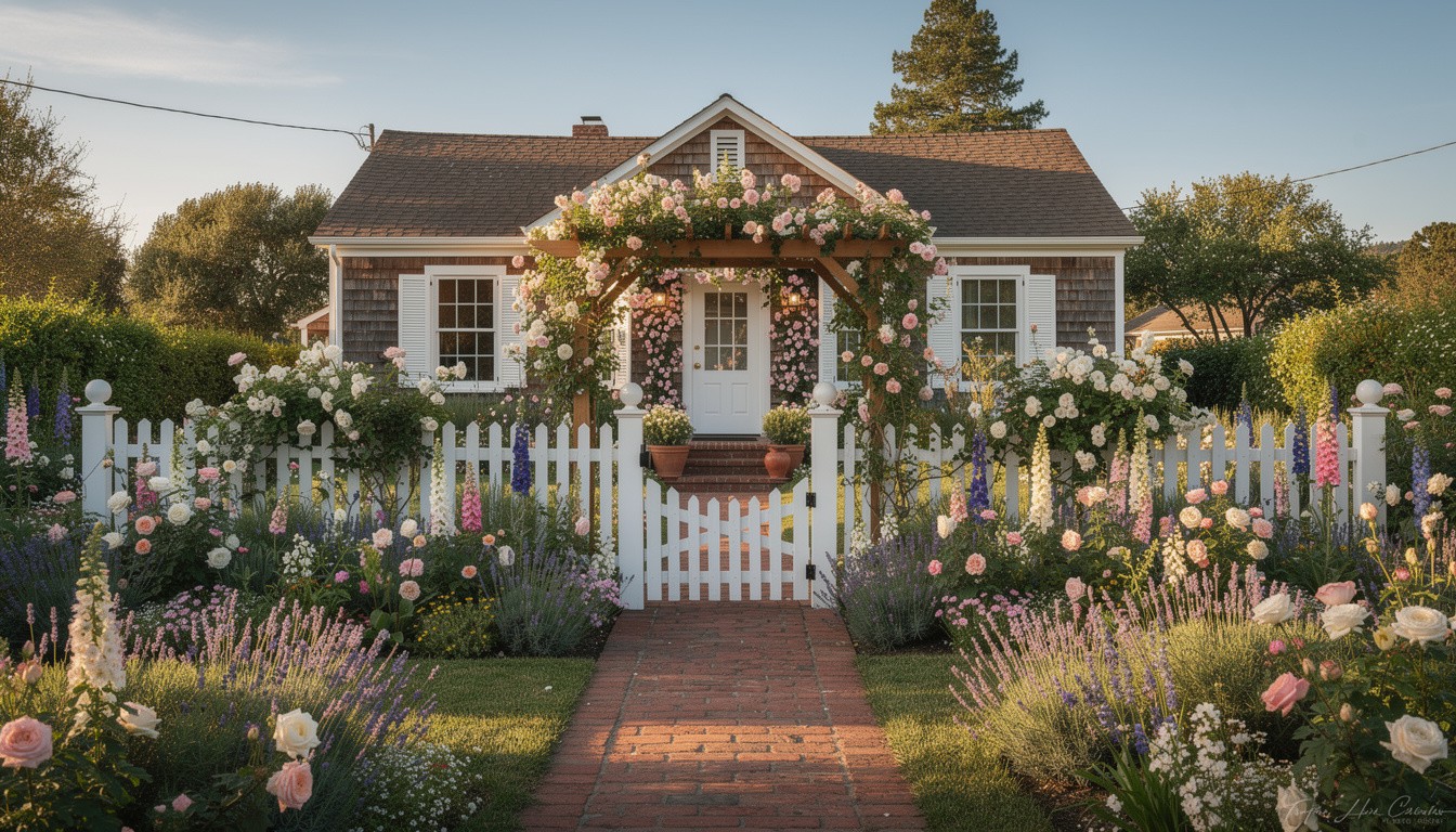 Cottage/English front yard in Oakland, CA