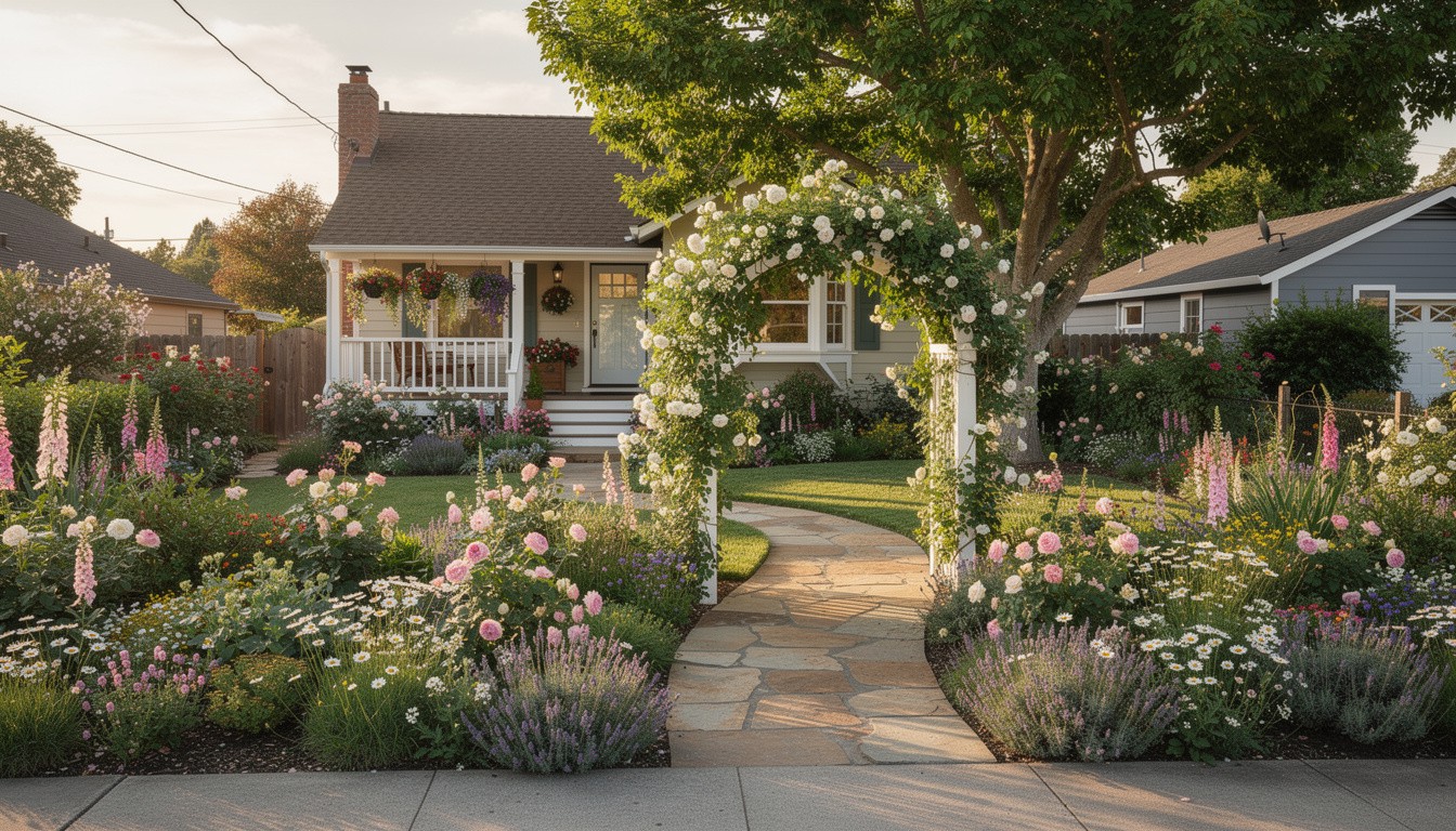 Cottage/English front yard design in Oakland, CA