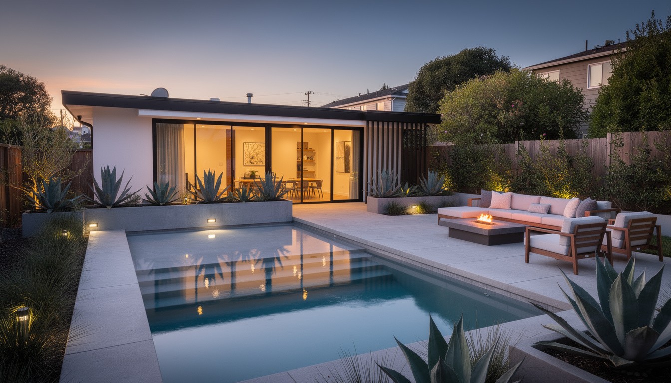 Modern/Minimalist backyard design in Oakland, CA