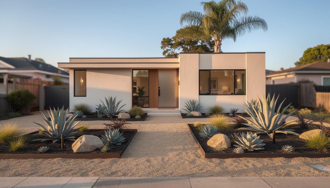 Modern/Minimalist front yard design in Oakland, CA