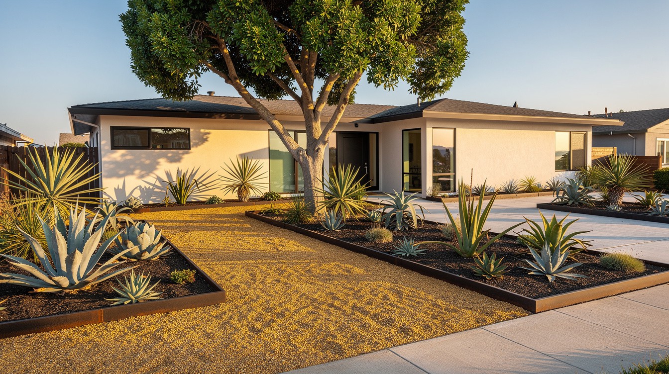 The Turf-Free Ranch Refresh — Modern/Minimalist garden in Oceanside