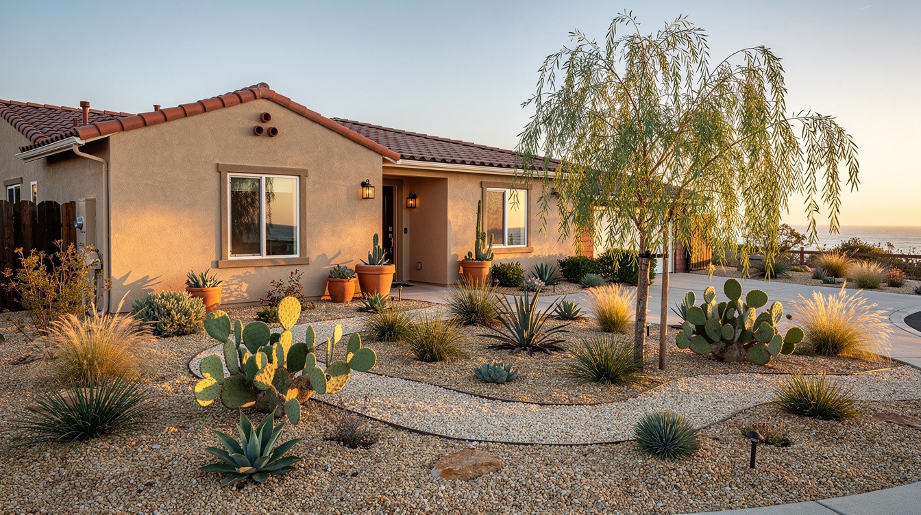 The Fire Mountain Cactus Walk — Desert/Xeriscape garden in Oceanside
