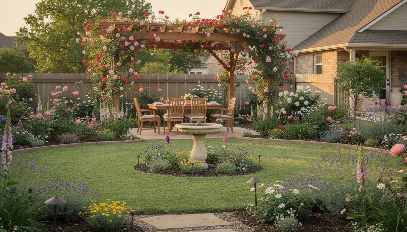 Cottage/English backyard design in Oklahoma City, OK