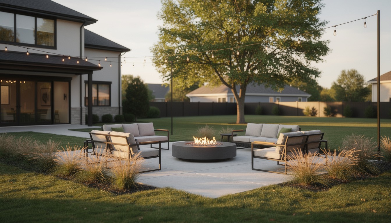 Modern/Minimalist backyard in Omaha, NE