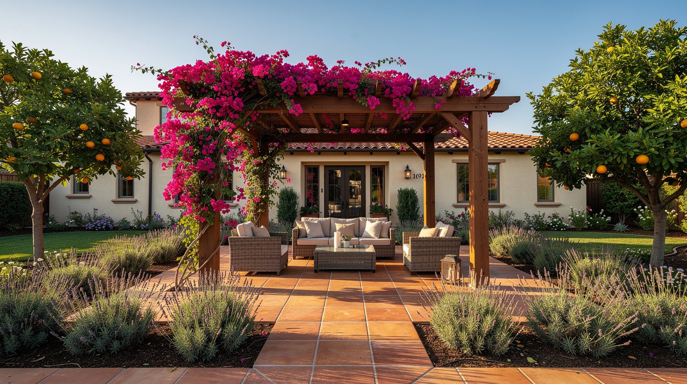 The Bougainvillea Dining Pergola — Mediterranean garden in Ontario