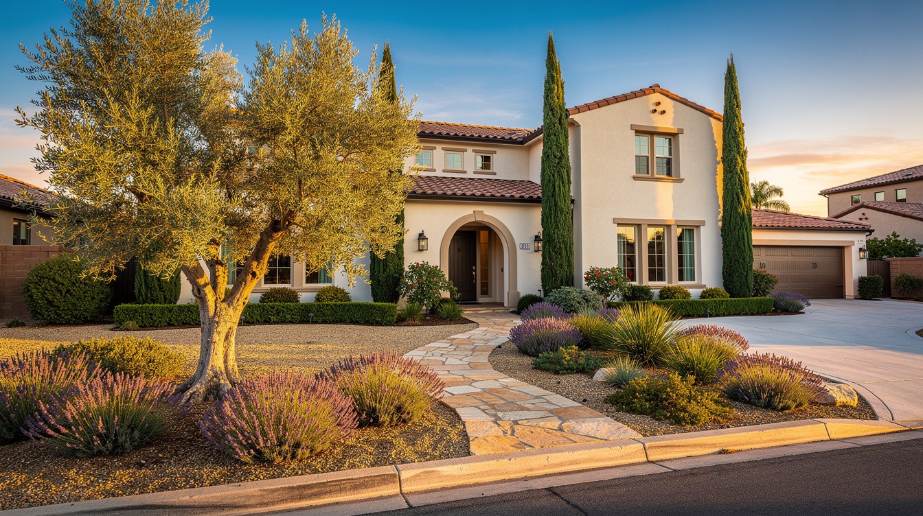 The Olive Tree Entry Court — Mediterranean garden in Ontario