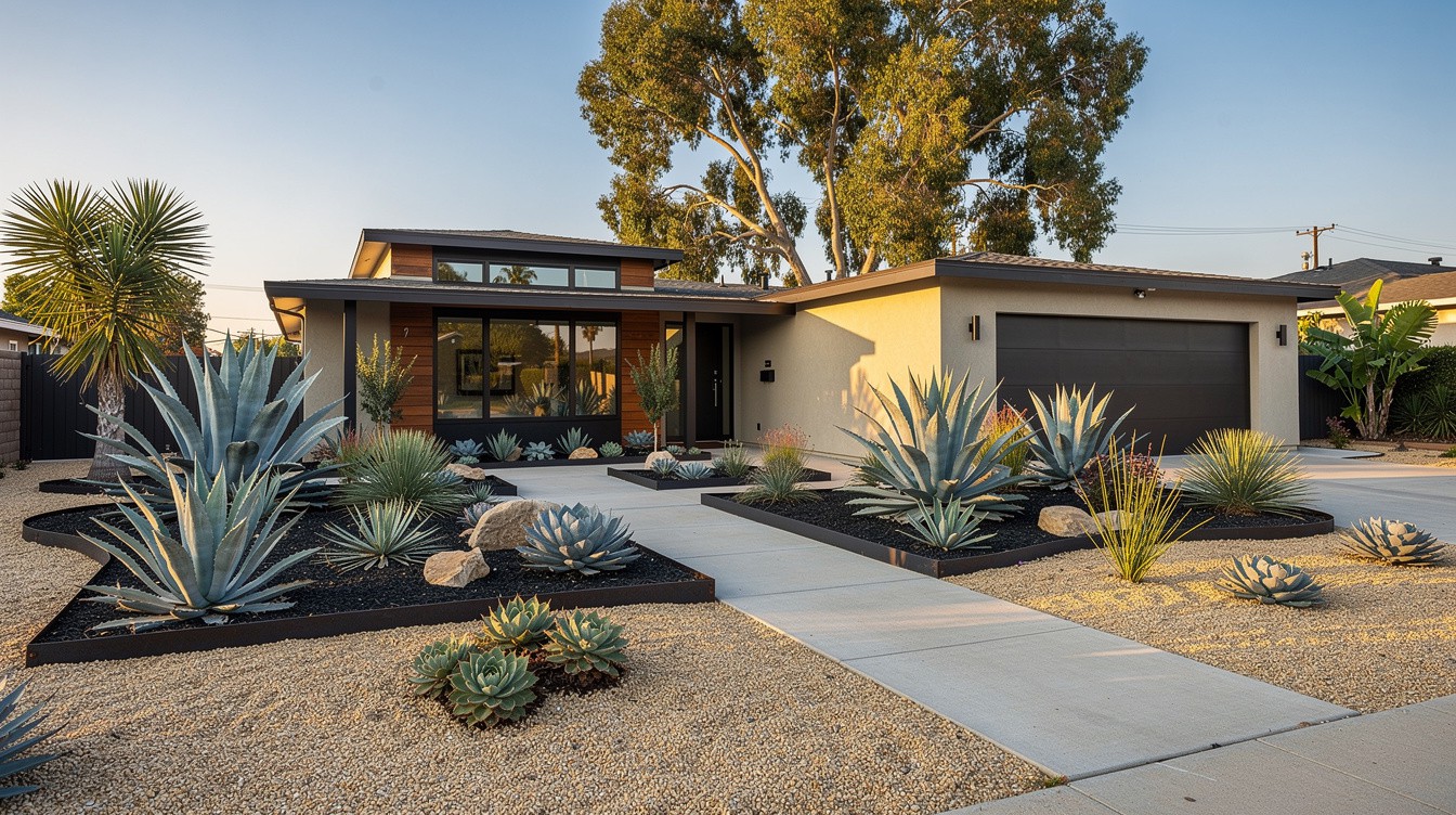 The Agave Xeriscape Yard — Modern/Minimalist garden in Ontario