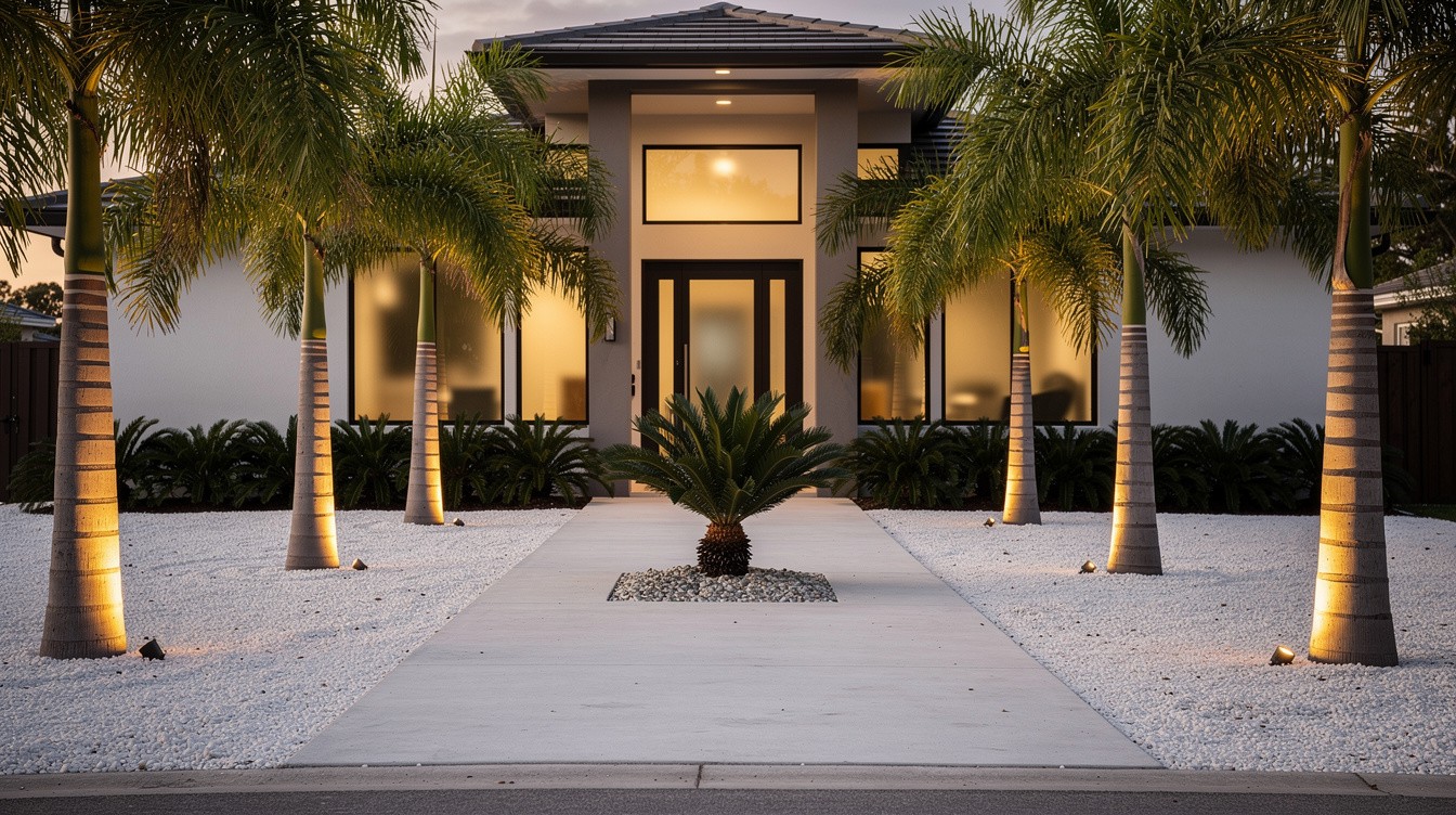 The Tropical Modern Entry — Modern/Minimalist garden in Orlando