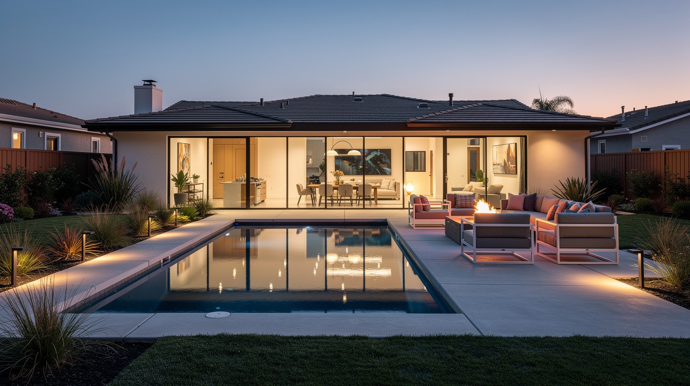 The Twilight Pool Room — Modern/Minimalist garden in Oxnard