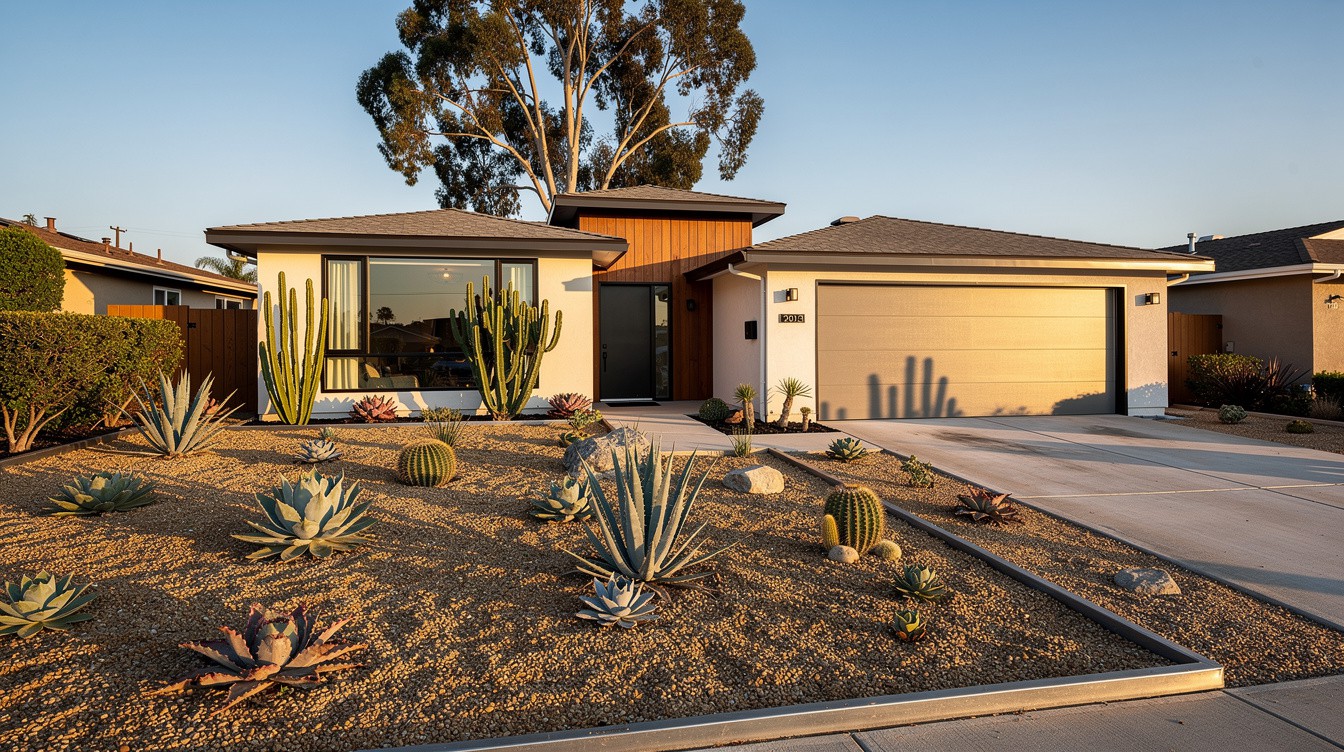 The Gravel Cactus Courtyard — Modern/Minimalist garden in Oxnard