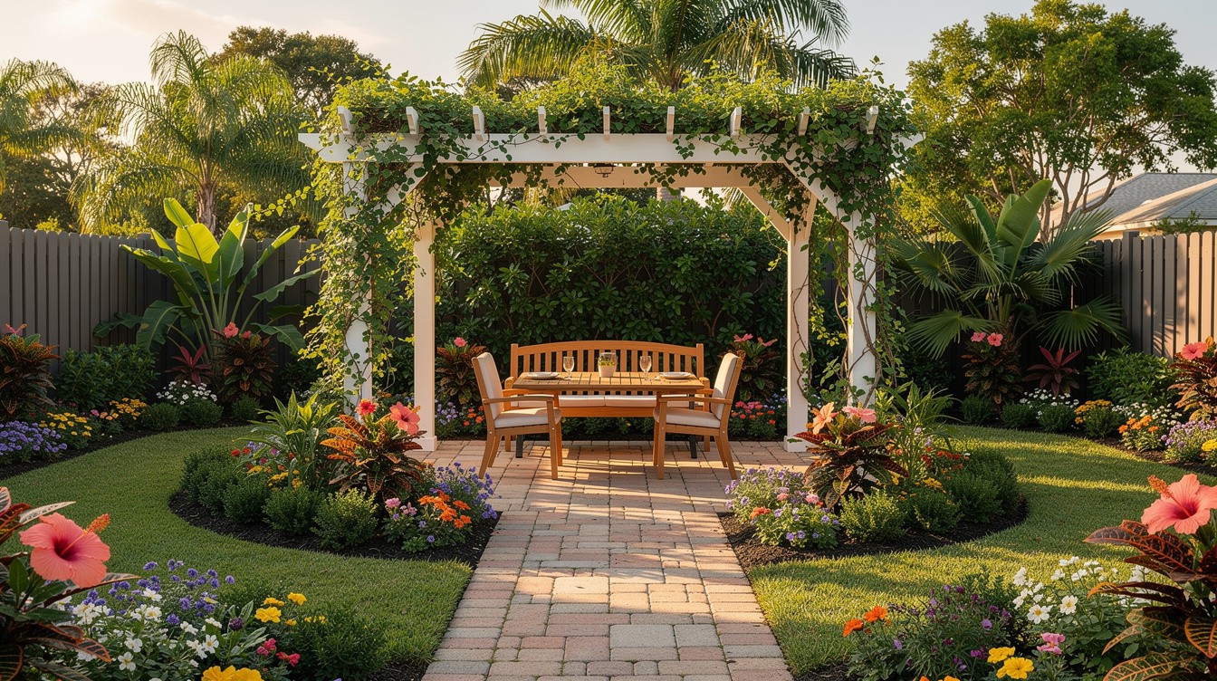The Vine-Covered Dining Pergola — Cottage/English garden in Pembroke Pines