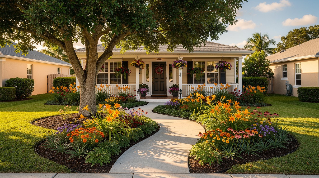 The Daylily Drift Walkway — Cottage/English garden in Pembroke Pines