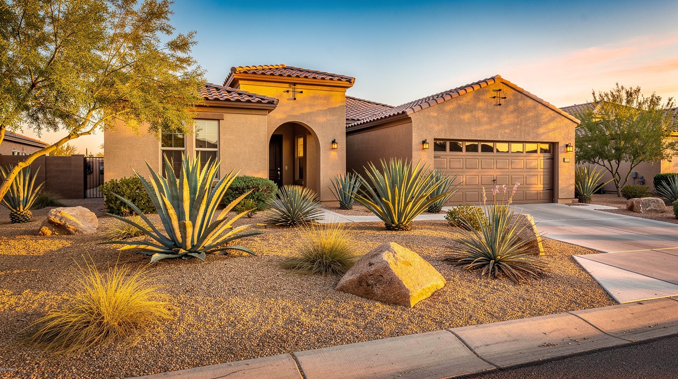 The Golden Hour Agave Yard — Desert/Xeriscape garden in Peoria