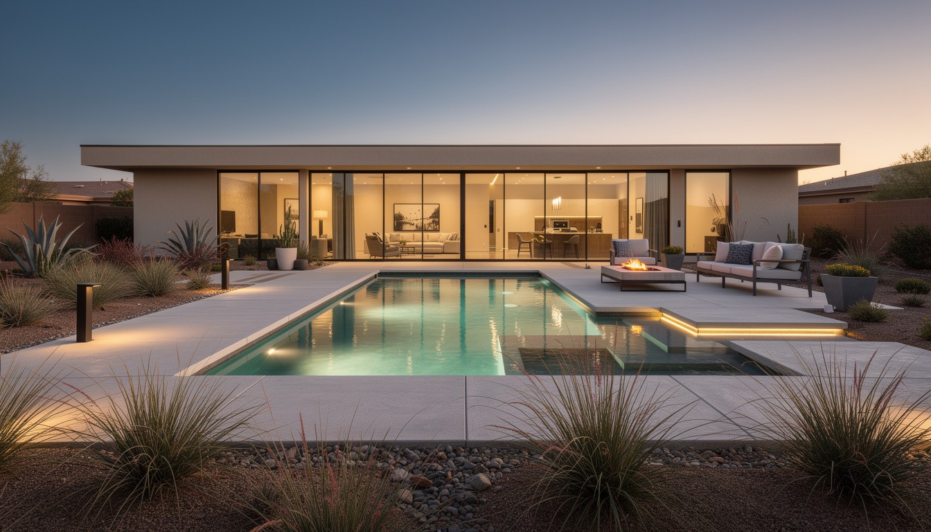 Modern/Minimalist backyard design in Phoenix, AZ
