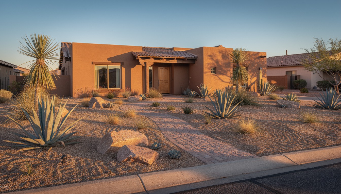 Desert/Xeriscape front yard in Phoenix, AZ