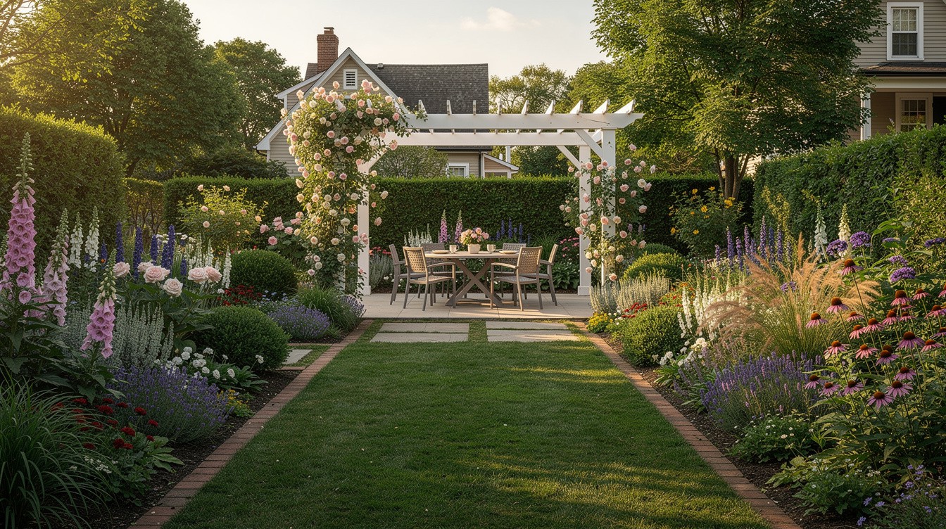English Cottage Pergola Garden with Perennial Borders — Cottage/English garden in Pittsburgh