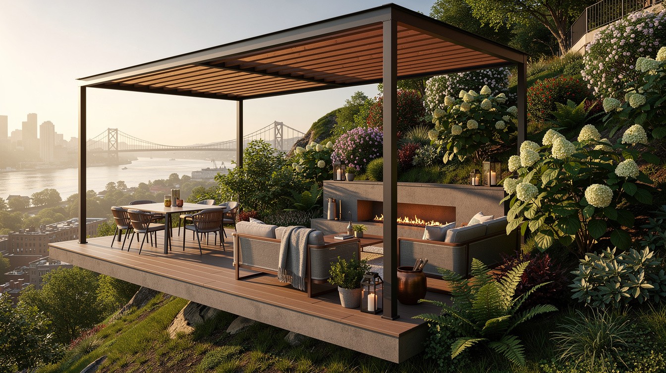 River View Terrace with Pergola and Native Garden — Modern/Minimalist garden in Pittsburgh