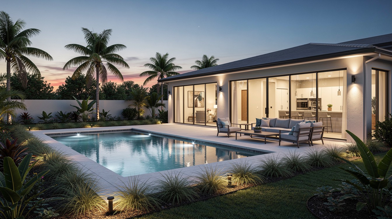The Resort Pool Garden — Modern/Minimalist garden in Port St. Lucie