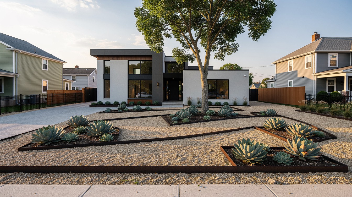 The Gravel Courtyard Conversion — Modern/Minimalist garden in Providence