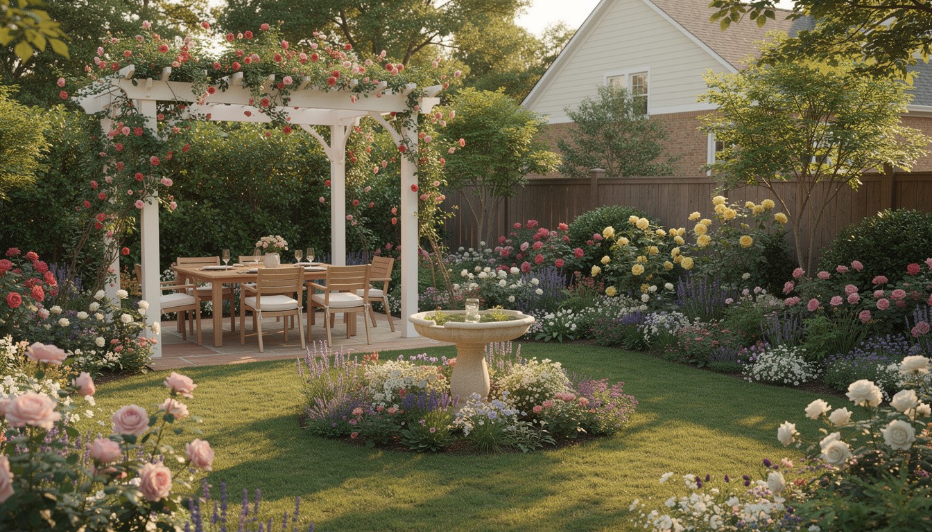 Cottage/English backyard design in Raleigh, NC