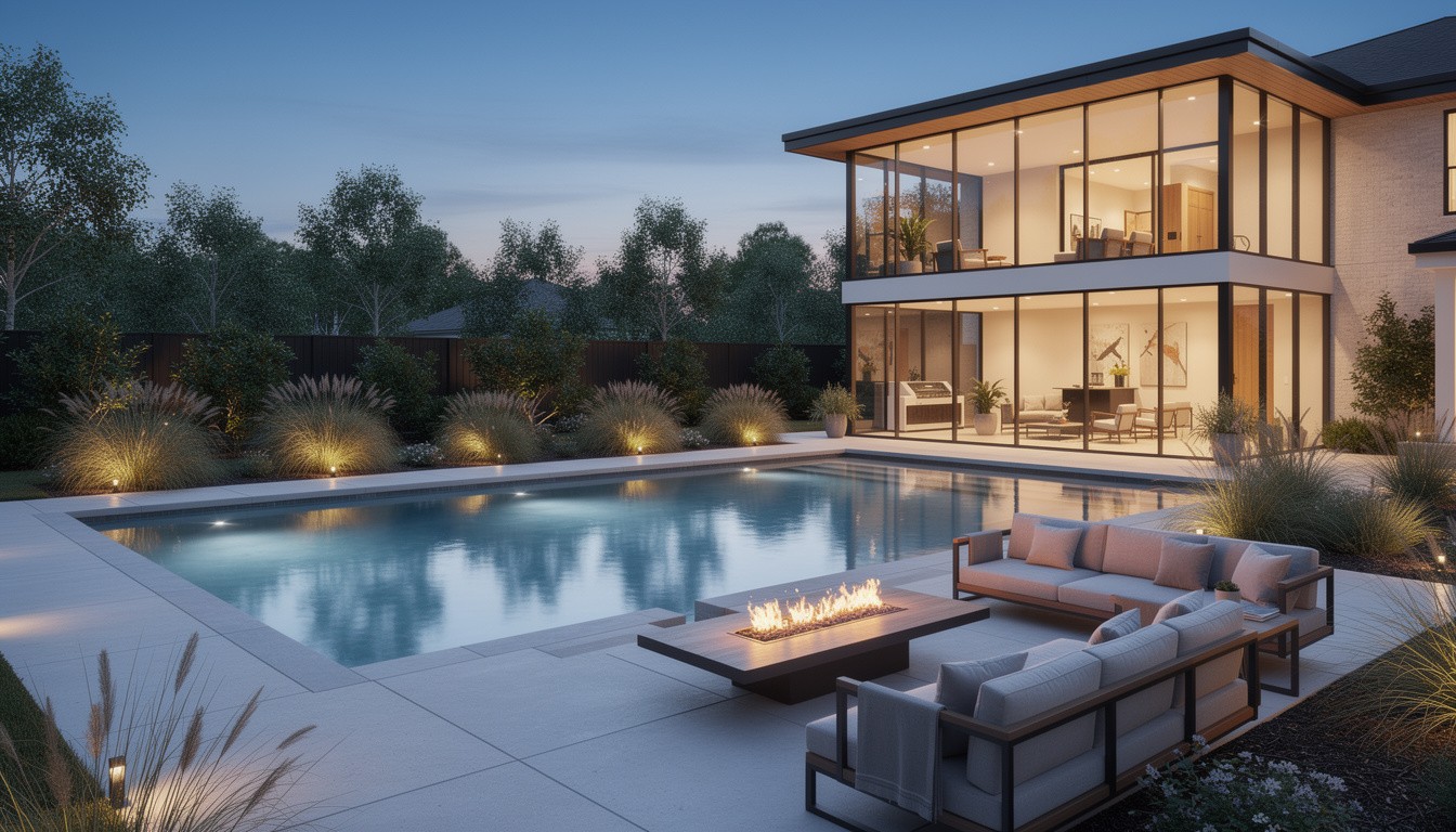 Modern/Minimalist backyard design in Raleigh, NC