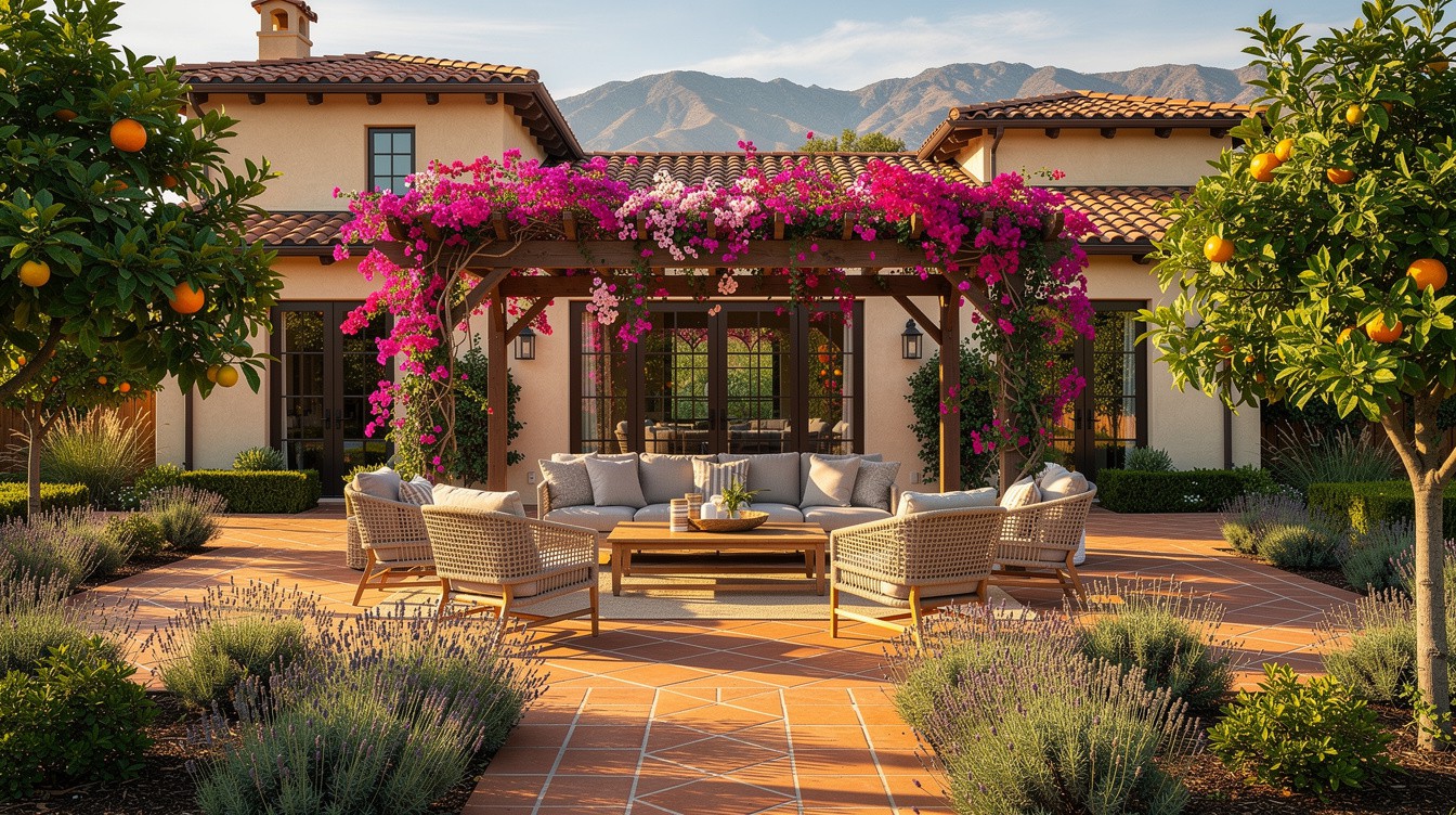 The Bougainvillea Pergola Lounge — Mediterranean garden in Rancho Cucamonga