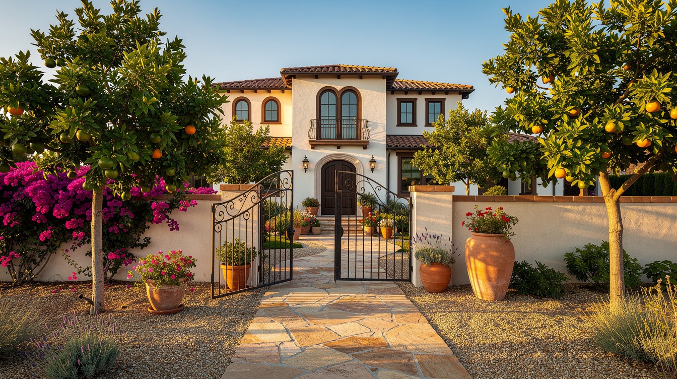 The Citrus Grove Gateway — Mediterranean garden in Rancho Cucamonga