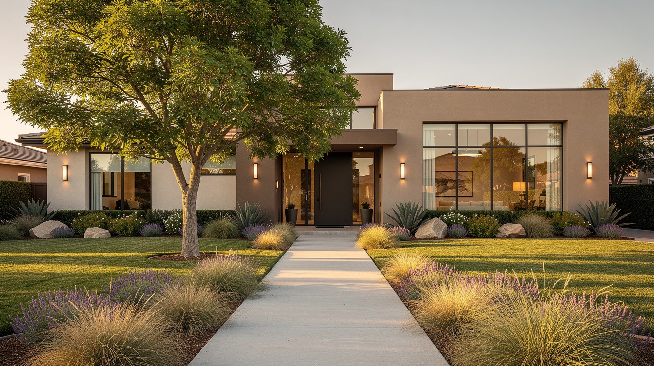 The Shade Tree Modern Entry — Modern/Minimalist garden in Rancho Cucamonga
