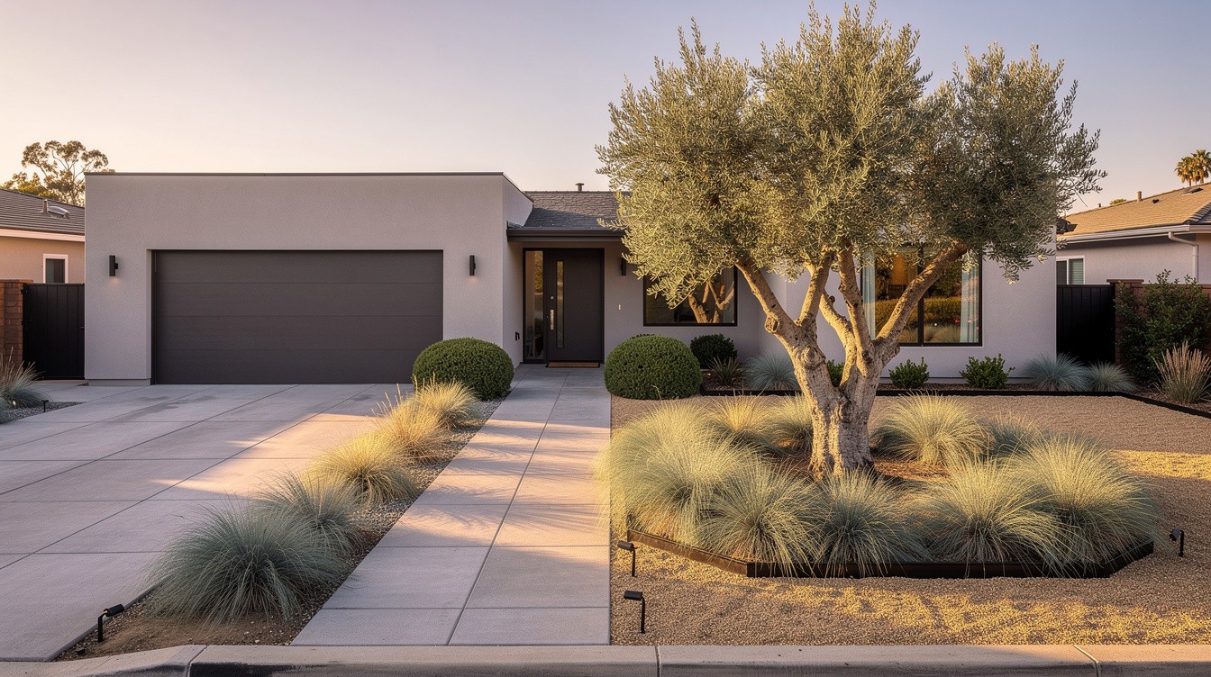 The California Modern Front Yard — Modern/Minimalist garden in Riverside
