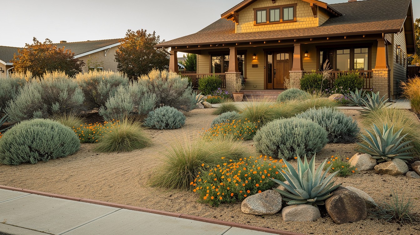 The California Chaparral Desert Front Yard — Desert/Xeriscape garden in Riverside