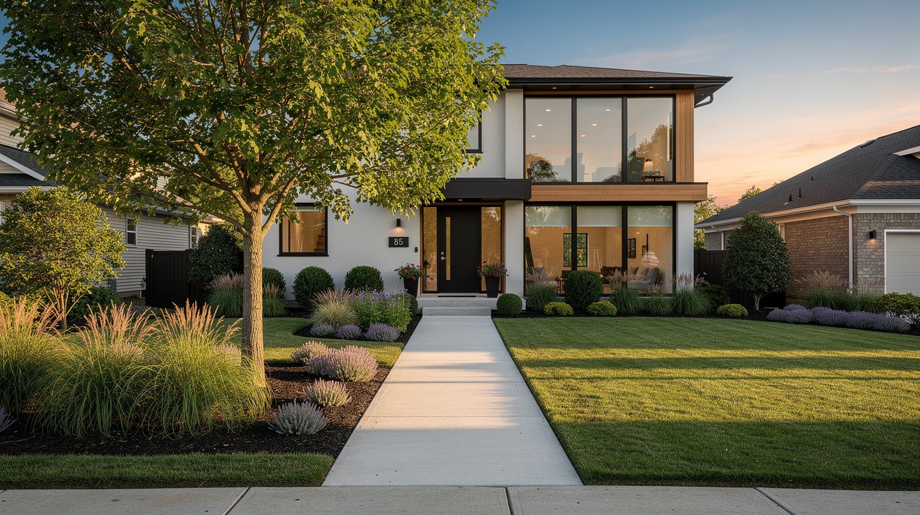 The Twilight Glass Two-Story — Modern/Minimalist garden in Rochester