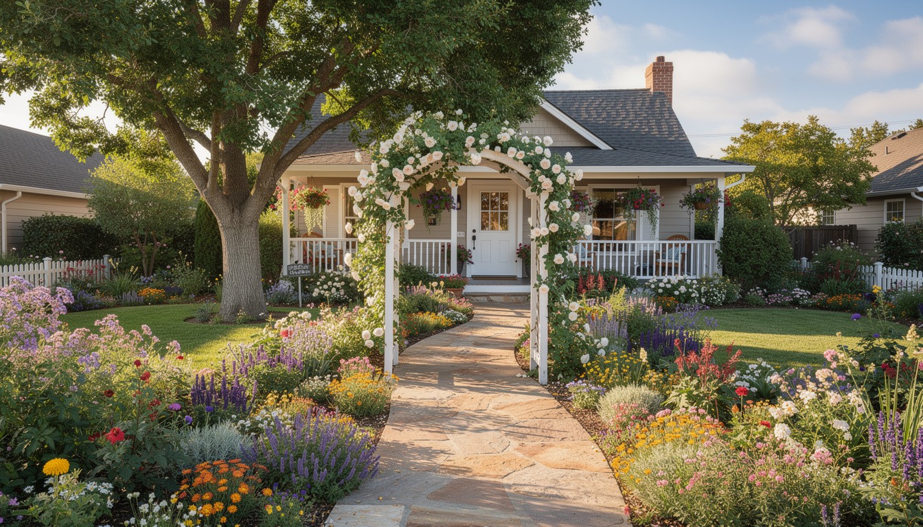 Cottage/English front yard design in Sacramento, CA