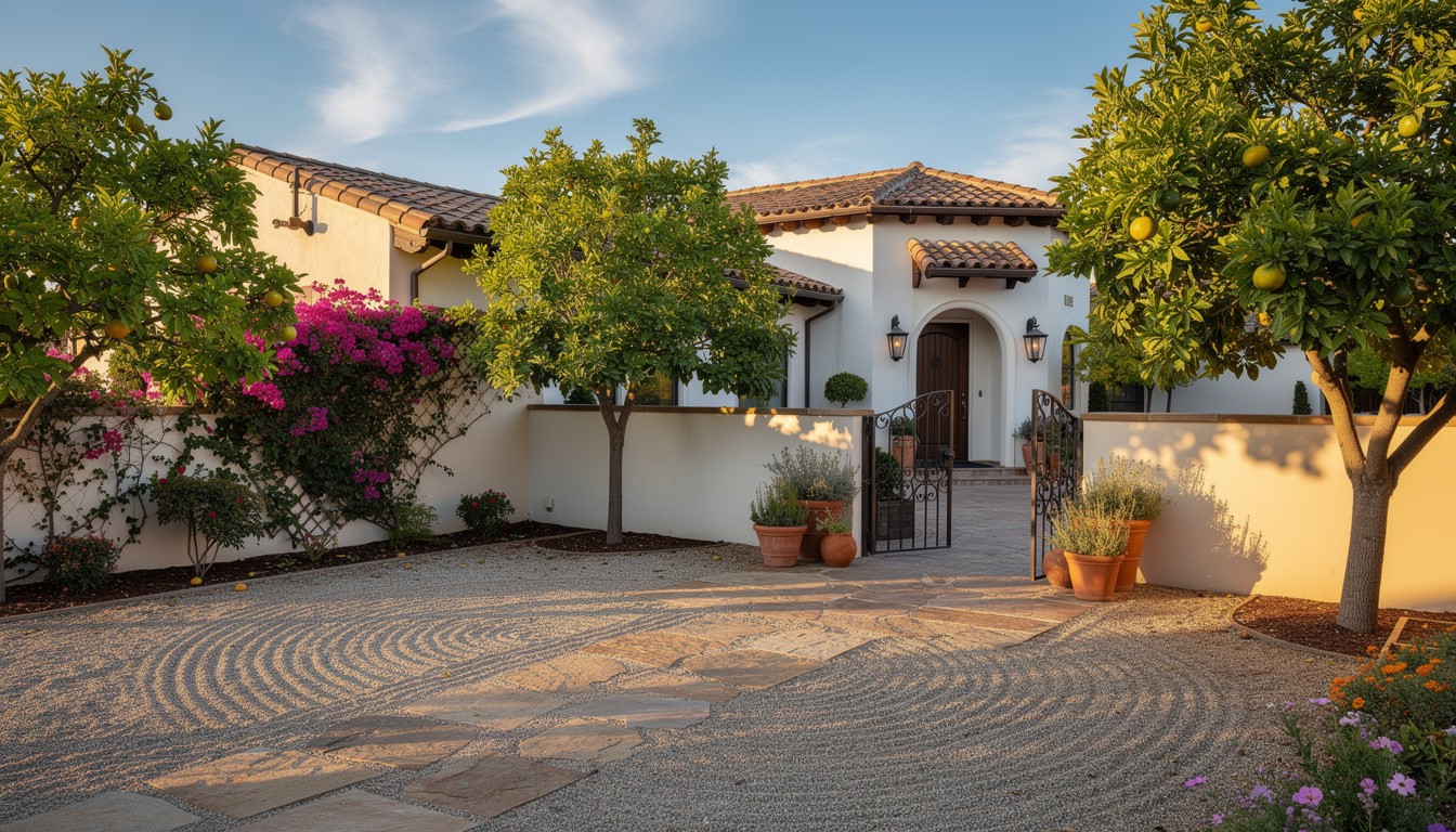 Mediterranean front yard design in Sacramento, CA