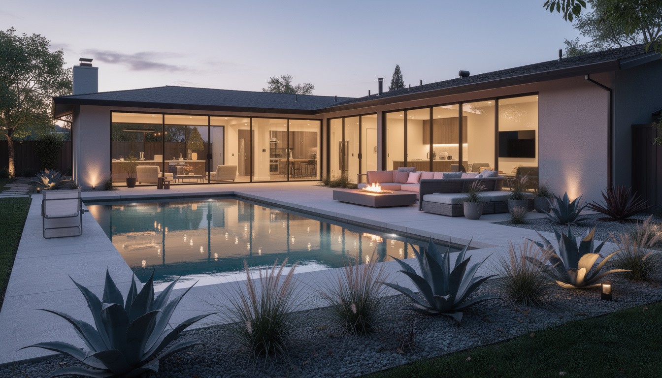 Modern/Minimalist backyard design in Sacramento, CA