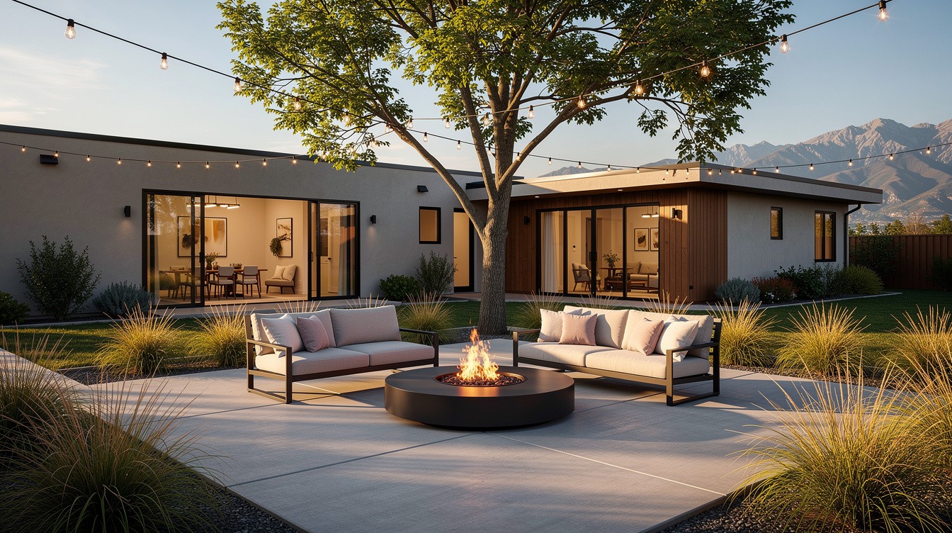 The Wasatch View Fire Terrace — Modern/Minimalist garden in Salt Lake City