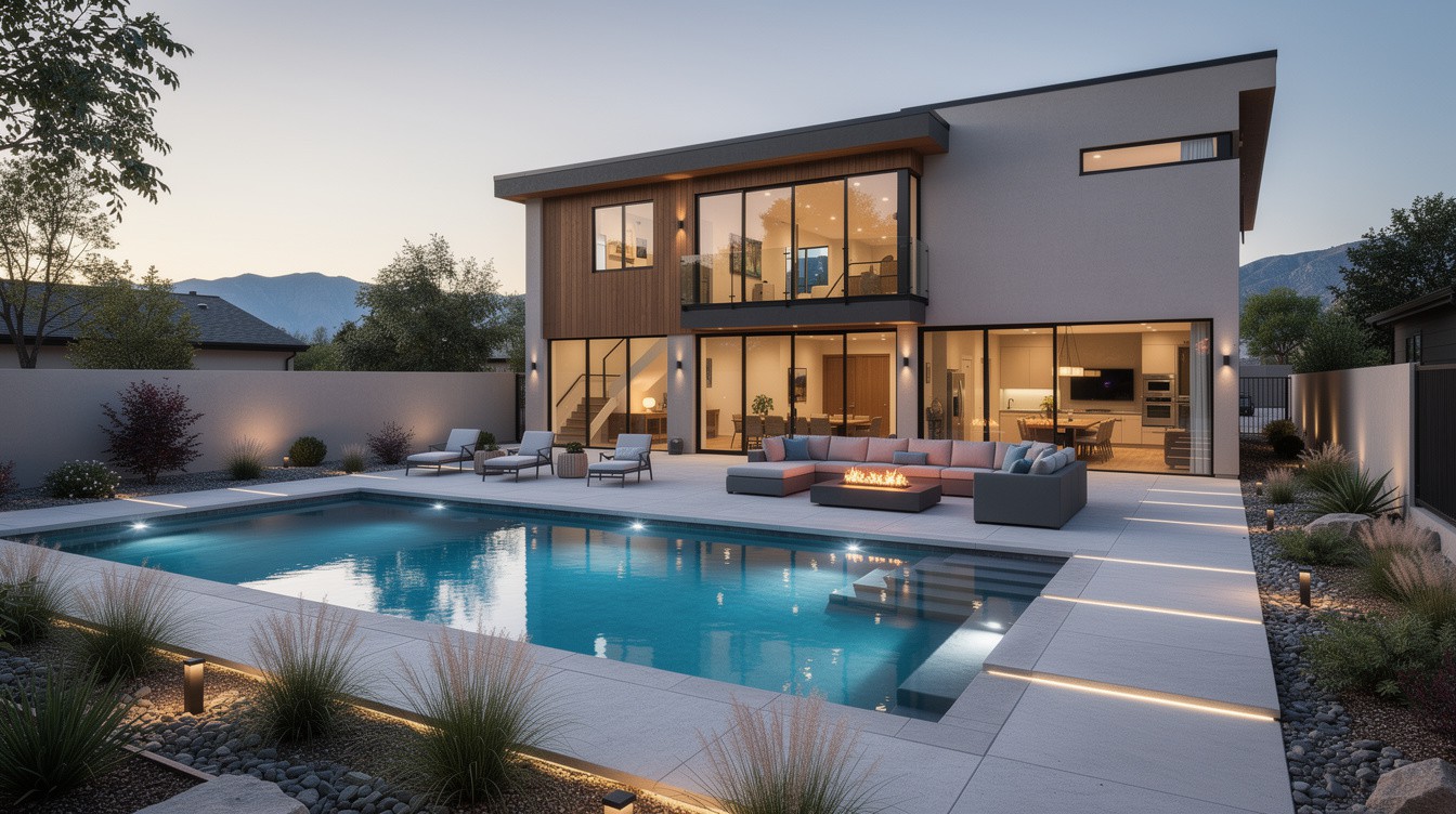 The Bench-Lot Glass House Pool — Modern/Minimalist garden in Salt Lake City