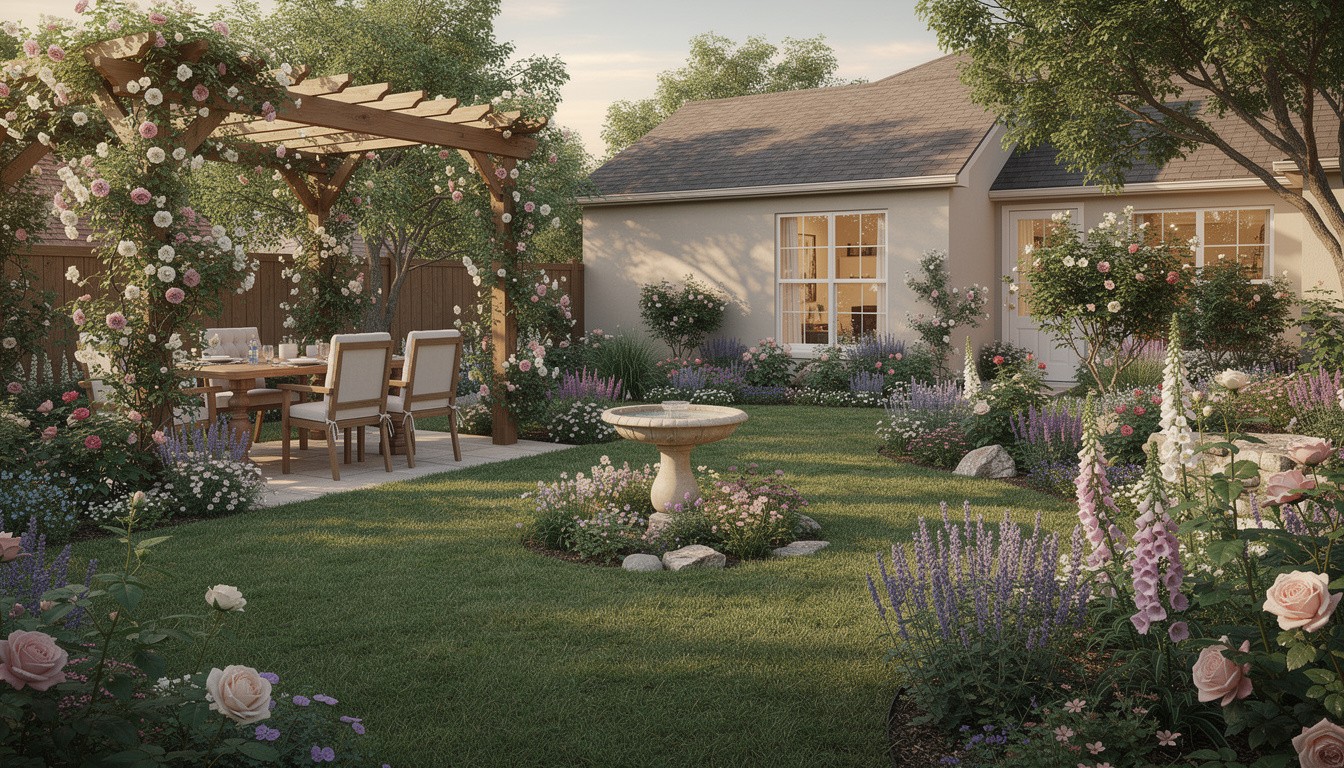 Cottage/English backyard design in San Antonio, TX