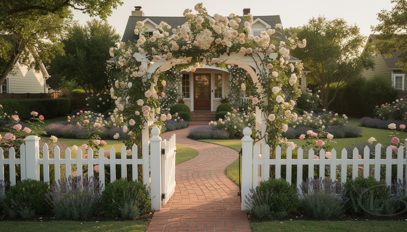 Cottage/English front yard in San Antonio, TX