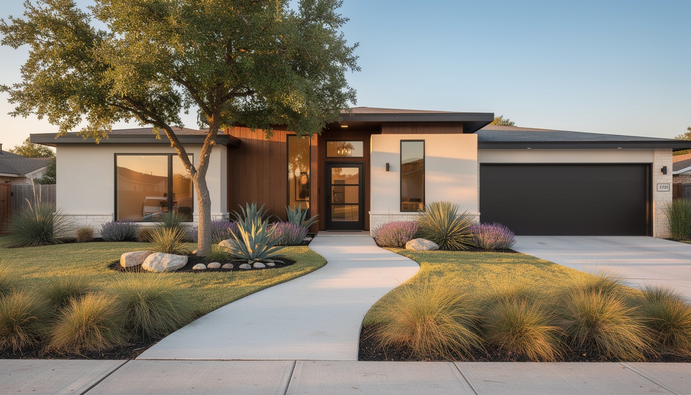 Modern/Minimalist front yard in San Antonio, TX