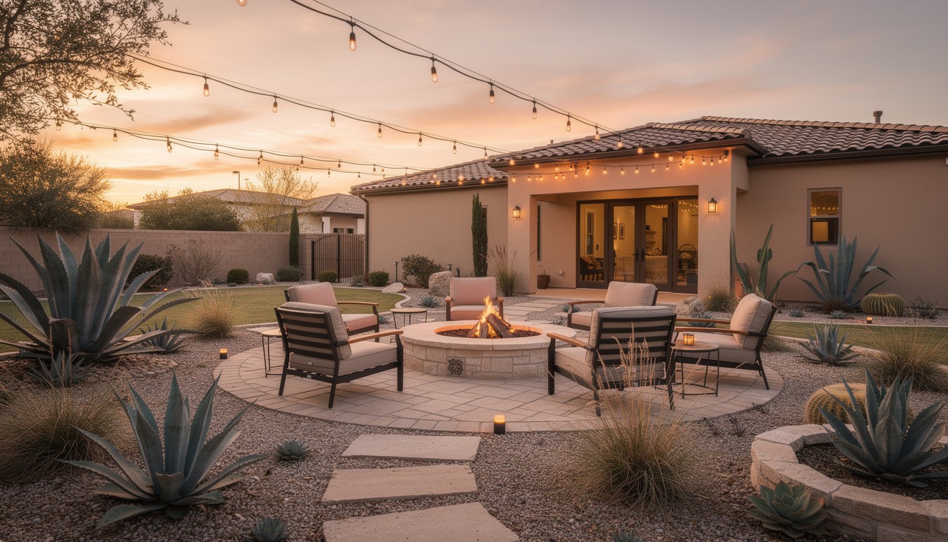 Desert/Xeriscape backyard in San Antonio, TX